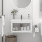 Estructura de lavabo suspendido hierro blanco 40x38x31 cm