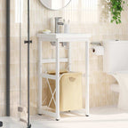 Estructura de lavabo de hierro blanco 40x38x31 cm