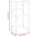 Estructura de lavabo de hierro blanco 40x38x31 cm