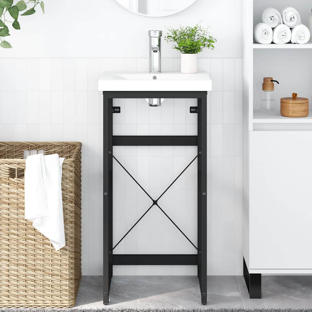 Estructura de lavabo de hierro blanco 40x38x31 cm