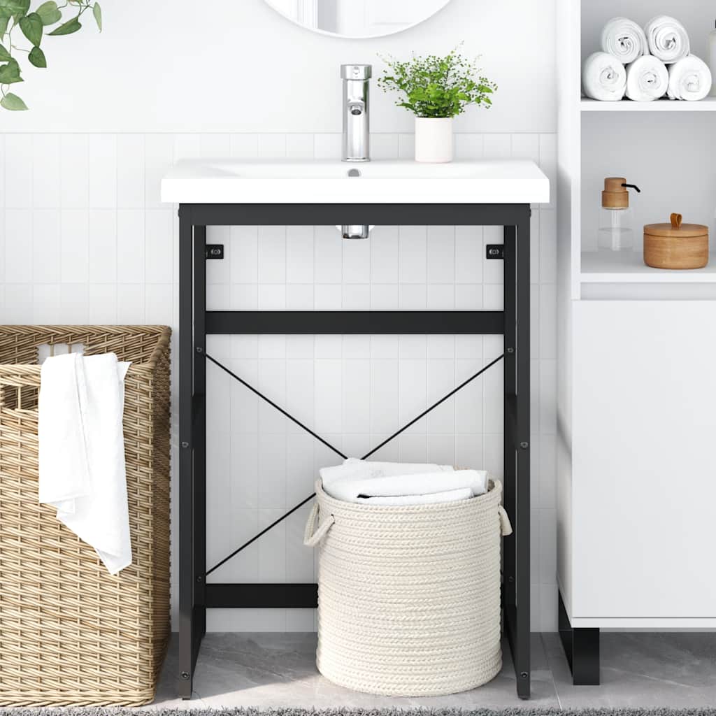 Estructura de lavabo de hierro blanco 40x38x31 cm