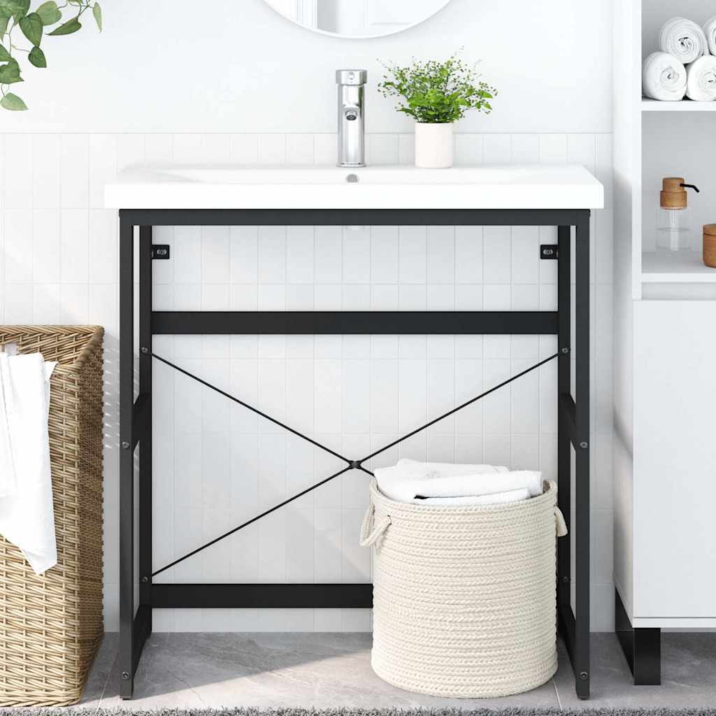 Estructura de lavabo de hierro blanco 40x38x31 cm