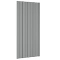 Panel de techo 12 pcs Gris 100 x 45 cm Acero galvanizado
