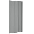 Panel de techo 12 pcs Gris 100 x 45 cm Acero galvanizado