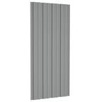 Panel de techo 12 pcs Gris 100 x 45 cm Acero galvanizado