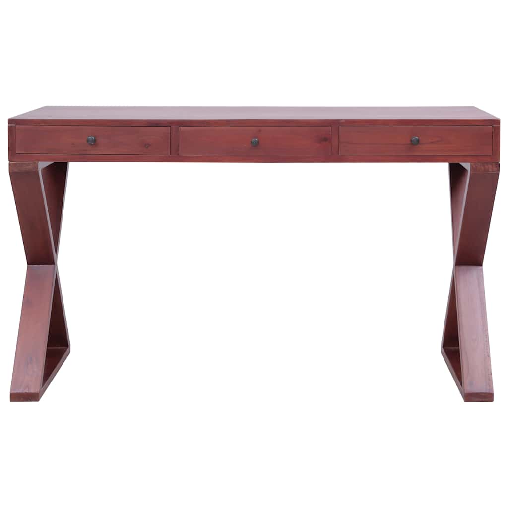Escritorio ordenador madera maciza caoba 115x47x77 cm