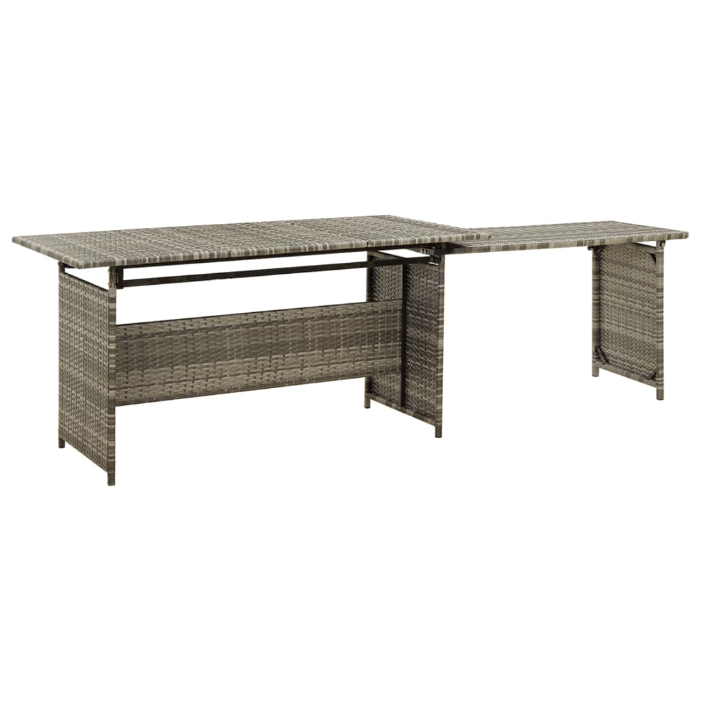 Set de muebles de jardín 2 pzas y cojines ratán sintético gris