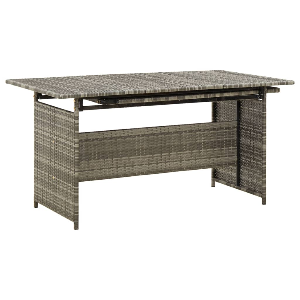 Set de muebles de jardín 2 pzas y cojines ratán sintético gris