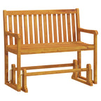 Banco balancín de jardín 110 cm madera maciza acacia