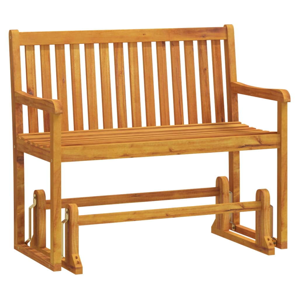 Banco balancín de jardín 110 cm madera maciza acacia