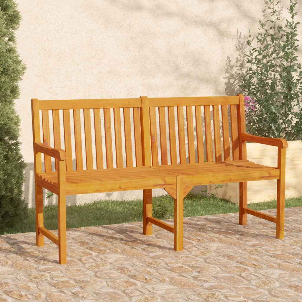 Banco de jardín 110 cm madera maciza acacia