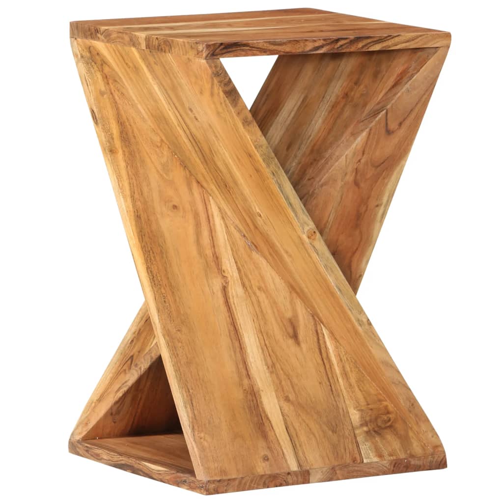Mesa auxiliar madera maciza de acacia 35x35x55 cm