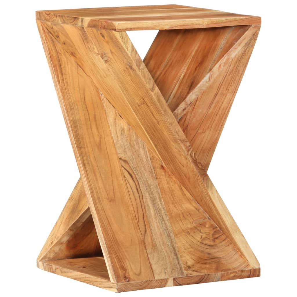 Mesa auxiliar madera maciza de acacia 35x35x55 cm