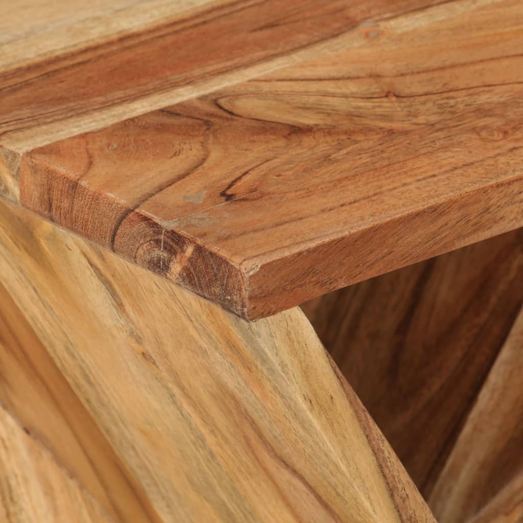 Mesa auxiliar madera maciza de acacia 35x35x55 cm