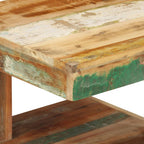 Mesa de centro de madera maciza reciclada 45x45x40 cm