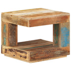 Mesa de centro de madera maciza reciclada 45x45x40 cm