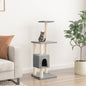 Arranhador para gatos com postes de sisal cinzento claro 104 cm