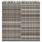 Baúl de cojines para jardín de ratán PE gris 100x49x103,5 cm