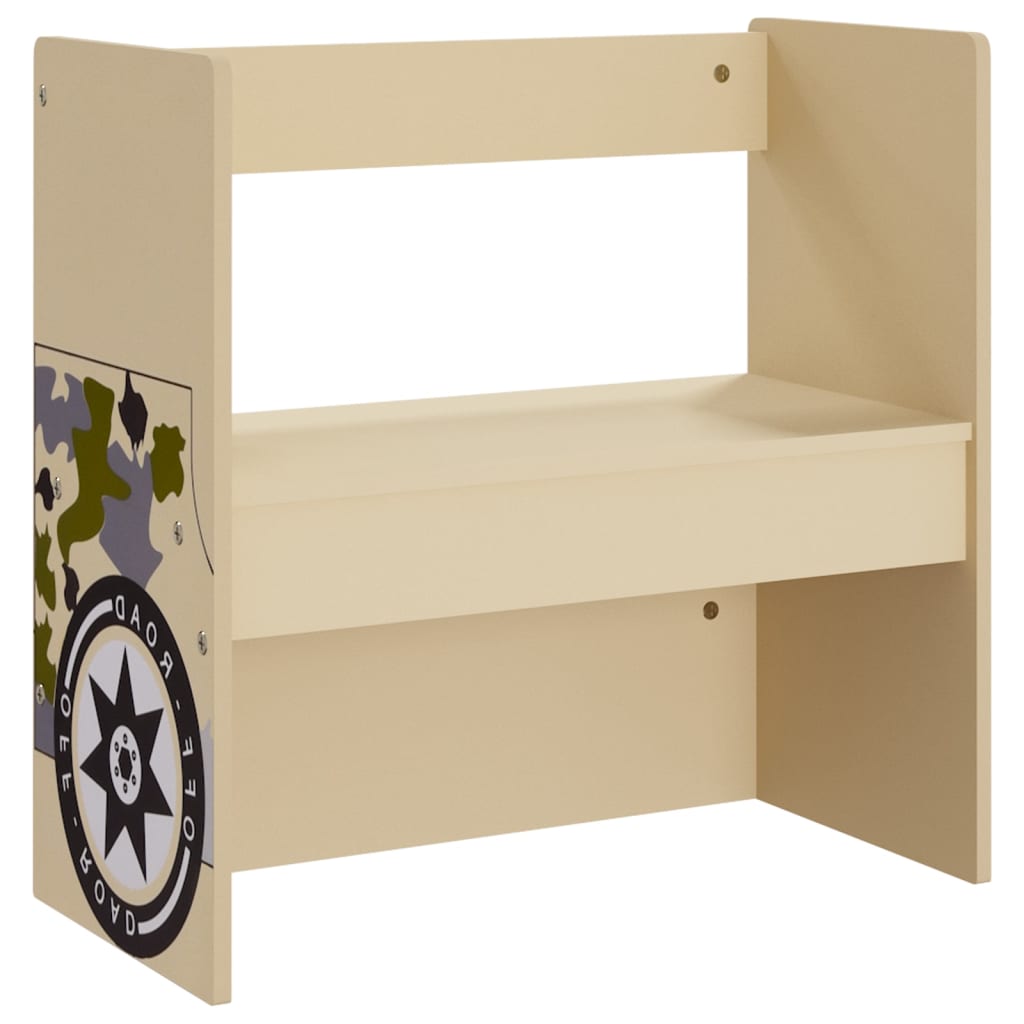 Mesa y sillas infantiles 3 pzas diseño coche todoterreno MDF