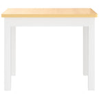 Mesa y silla infantil 3 pzas MDF blanco y beige