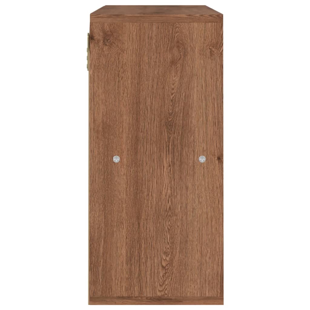 Estantería de madera de ingeniería marrón roble 60x27,5x59,5cm