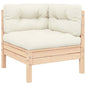 Corner garden sofa anthracite grey cushions acacia wood