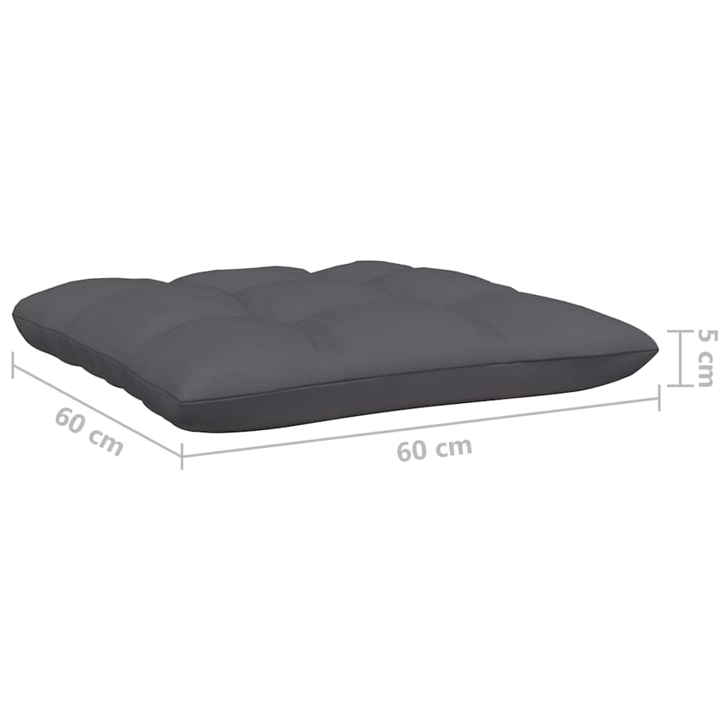 Muebles de jardín 3 pzas con cojines negro madera maciza pino