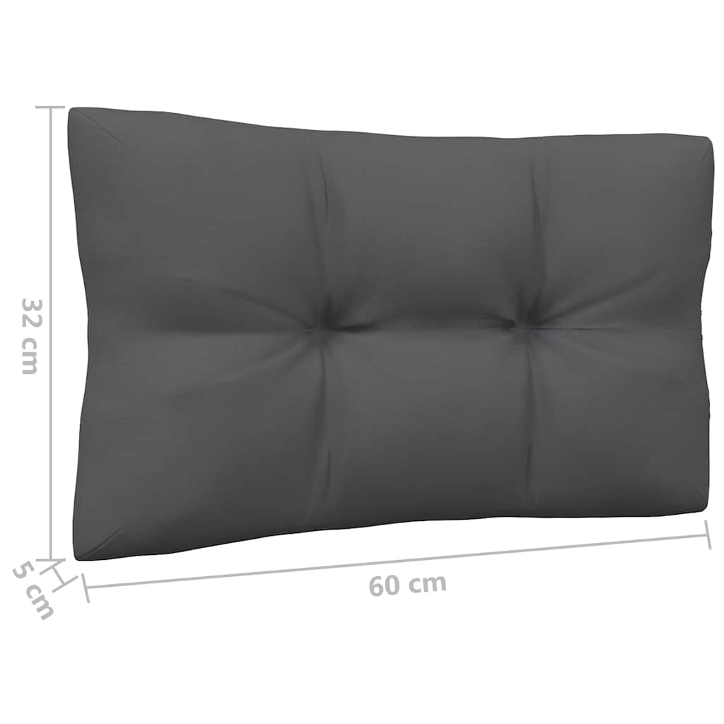 Muebles de jardín 3 pzas con cojines negro madera maciza pino