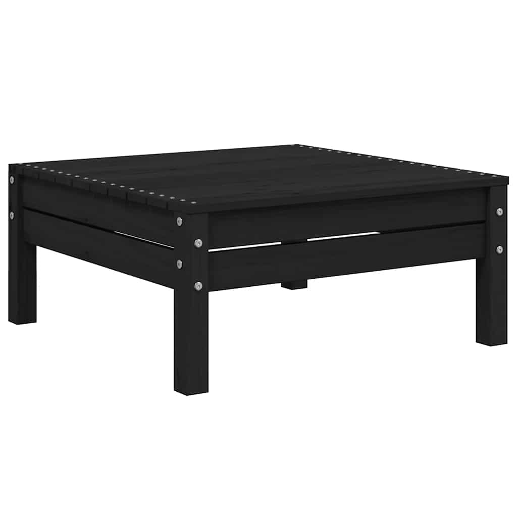 Juego muebles de jardín 3 pzas cojines gris madera pino maciza