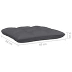 Juego muebles de jardín 3 pzas cojines gris madera pino maciza