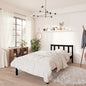 Cama sin colchón madera maciza de pino marrón cera 100x200 cm