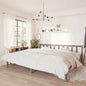 Bed frame without mattress, solid pine wood, brown wax, 100x200 cm