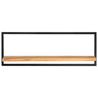Estantes de pared 2 unidades madera maciza acacia 100x24x35 cm