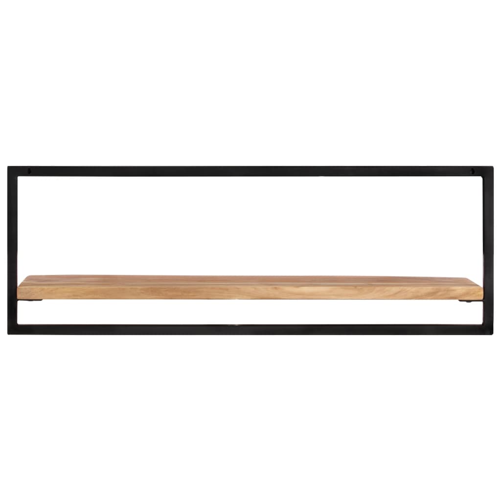 Estantes de pared 2 unidades madera maciza acacia 100x24x35 cm