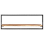 Estantes de pared 2 unidades madera maciza acacia 100x24x35 cm