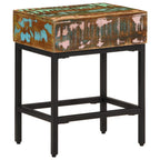 Mesa auxiliar madera maciza reciclada 40x30x51 cm