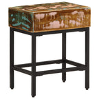 Mesa auxiliar madera maciza reciclada 40x30x51 cm