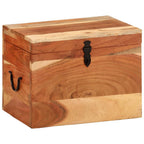 Caixa de arrumação em madeira de acácia maciça 39x28x31 cm