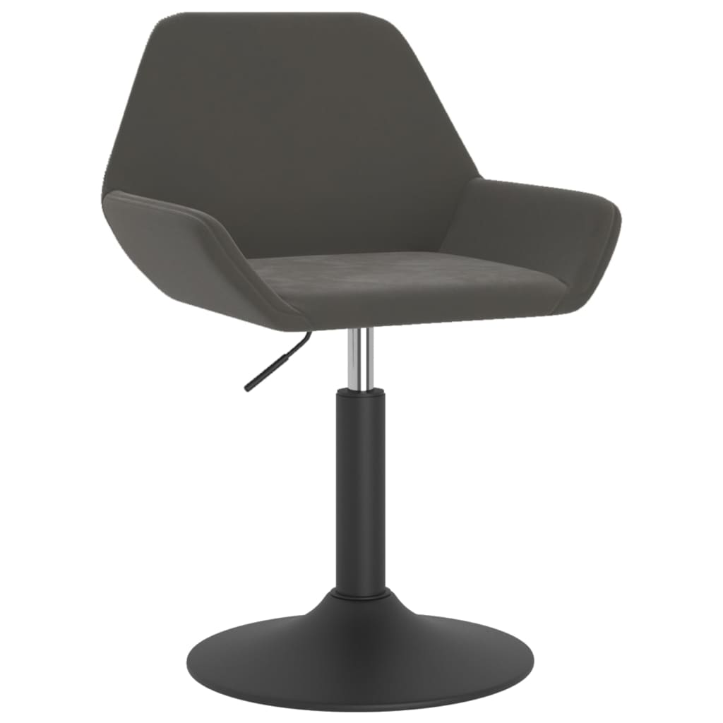 Taburete de cocina de terciopelo gris oscuro