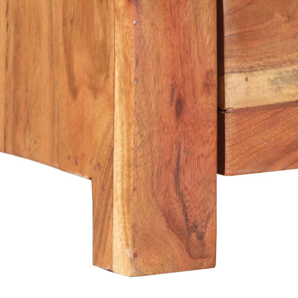 Mueble de TV de madera maciza de acacia 110x30x40 cm