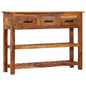 Sideboard with 3 drawers solid acacia wood 110x30x80 cm