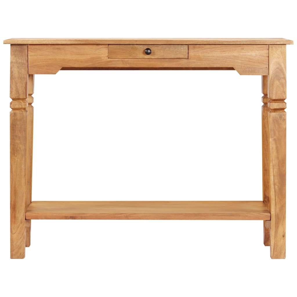 Mesa consola de madera maciza de acacia 100x40x76 cm