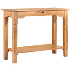 Mesa consola de madera maciza de acacia 100x40x76 cm