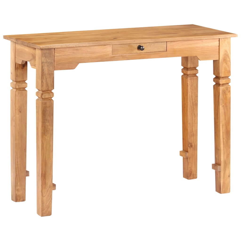 Mesa consola de madera maciza de acacia 100x40x76 cm