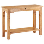 Mesa consola de madera maciza de acacia 100x40x76 cm