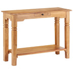 Mesa consola de madera maciza de acacia 100x40x76 cm
