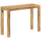 Mesa consola de madera de mango rugosa 110x35x76 cm