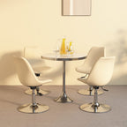 Sillas de comedor giratorias 2 uds de terciopelo gris claro
