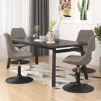 Sillas de comedor giratorias 2 uds de terciopelo gris claro
