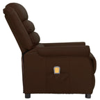 Sillón de masaje cuero sintético marrón
